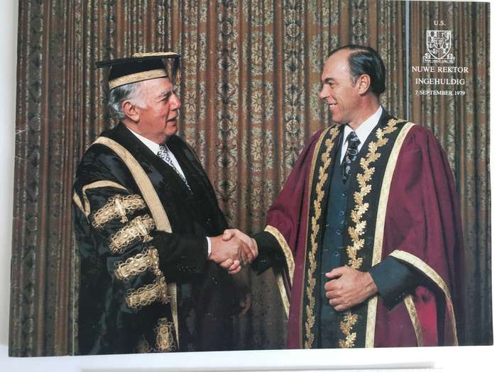 LOVELY VINTAGE AUTOGRAPHED FDC OF FORMER PRESIDENT JOHN VORSTER AND  VARSITY BOOKLET