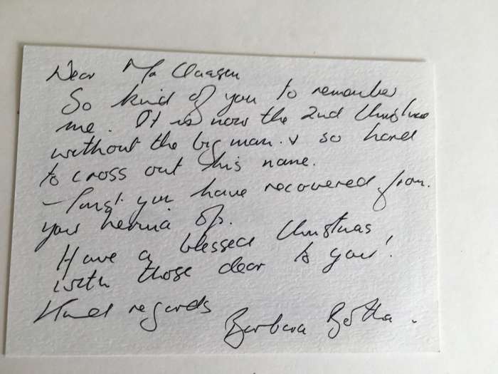 NUMEROUS ITEMS FROM WIFE OF FORMER PRESIDENT WIFE MRS BARBRA BOTHA WIFE OF PW BOTHA