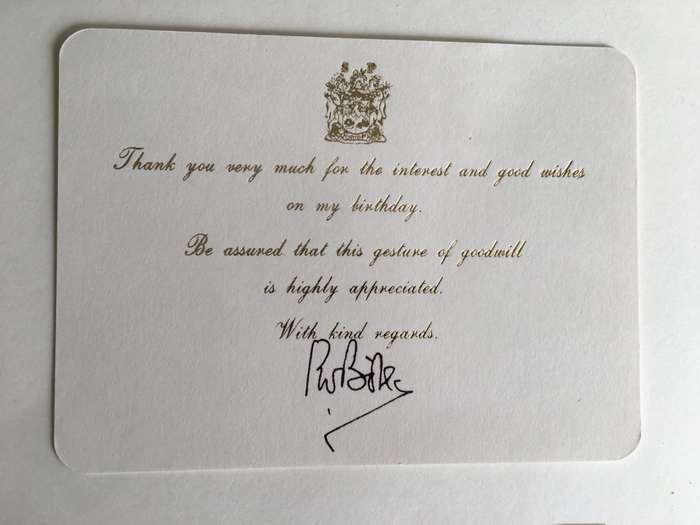 LOVELY AUTOGRAPHED CARD AND LETTER OF FORMER PRESIDENT PW. BOTHA AND MRS AND PRESS  PHOTO