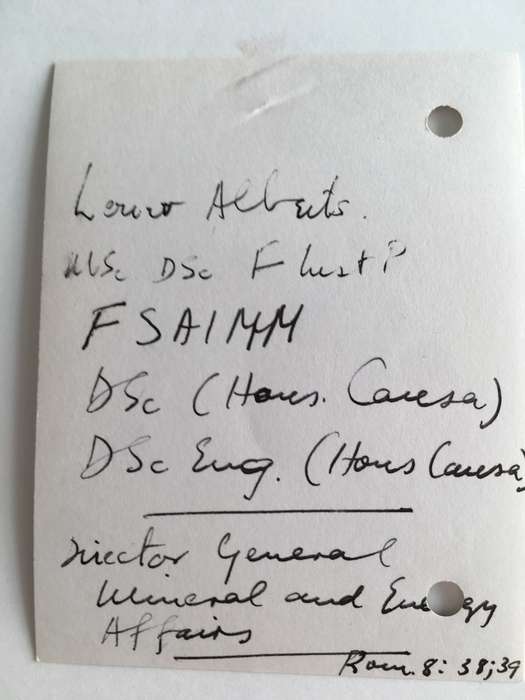 2 LOVELY AUTOGRAPHS  OF PAST MINISTER J I  KOTZE AND  DIRECTOR GENERAL