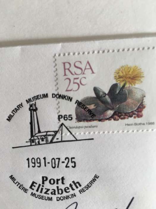 LOVELY PORT ELIZABETH  SIGNED FDC  DONKIN RESERVE - THEN MAYOR / EP COMD/ ARTIST AND BEV MUSEUM 1991