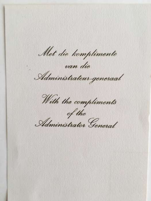 VINTAGE AUTOGRAPH OF FORMER ADMINISTRATOR GENERAL - 1983