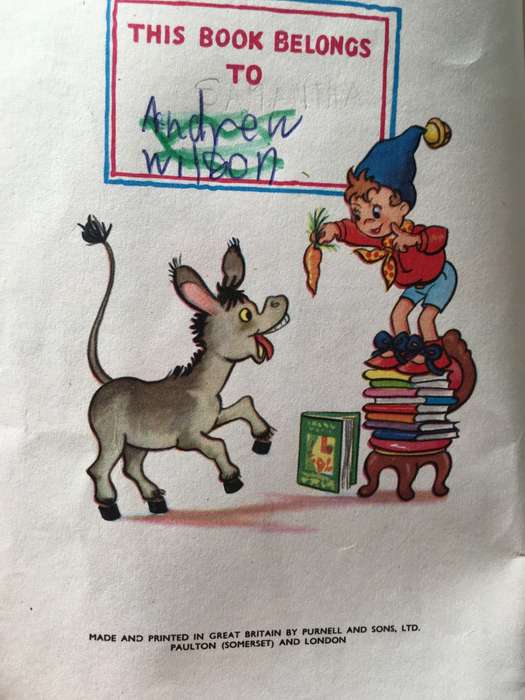 VINTAGE PAPER BACK BOOK - CHEER UP, LITTLE NODDY - 1960 COVERED IN PLASTIC