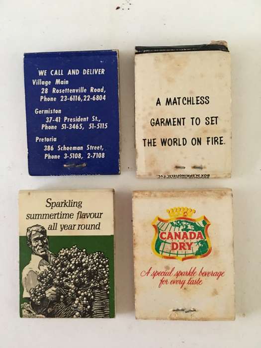 4 VINTAGE MATCH BOOKS MATCHES IN