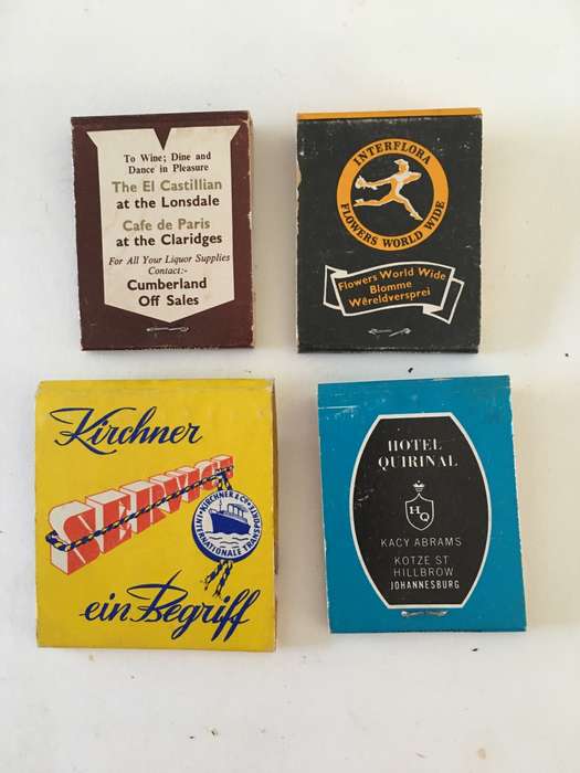 4 VINTAGE MATCH BOOKS MATCHES IN