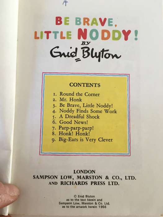 VINTAGE BE BRAVE LITTLE NODDY - 1956 - NO. 13 - PAPER BACK