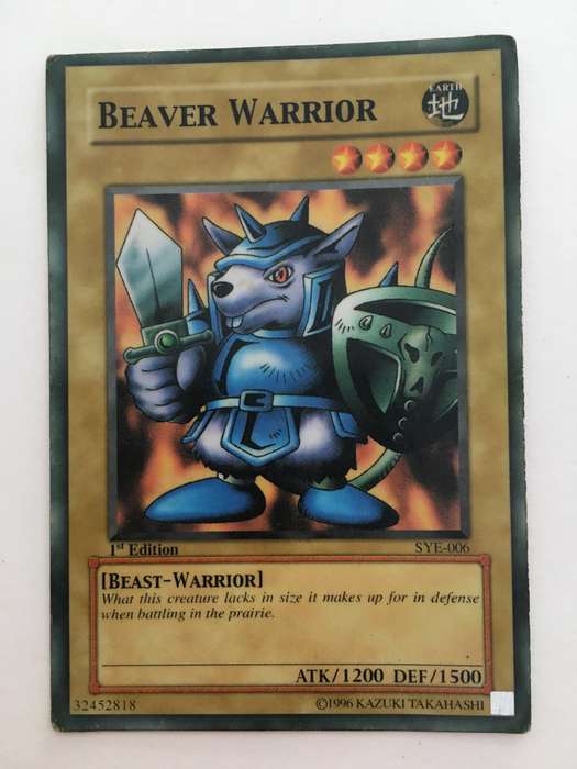 YU-GI-OH TRADING CARD - BEAVER WARRIOR