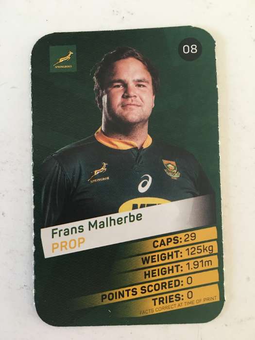 SPRINGBOK TRADING CARD  - PICK N PAY SUPER CARDS - NO. 8 -