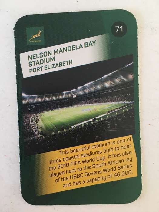SPRINGBOK TRADING CARD  - PICK N PAY SUPER CARDS - NO. 71 -