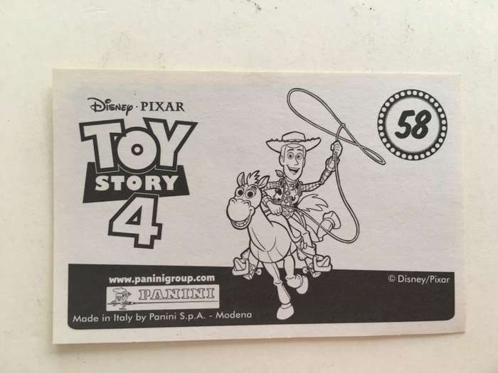 PANINI - DISNEY PIXAR TOY STORY 4 COLLECTOR STICKER -NO 58