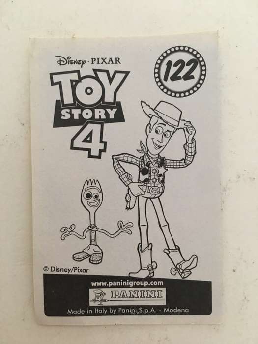 PANINI - DISNEY PIXAR TOY STORY 4 COLLECTOR STICKER -NO 122