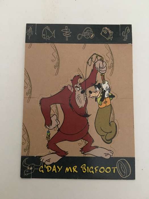PANINI KFC TRADING CARD  -  A GOOFY MOVIE - NO. 6 - G'DAY MR BIGFOOT
