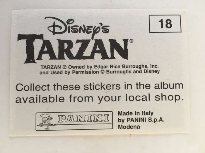 PANINI DISNEY''S - TARZAN  TRADING STICKER - NO. 18