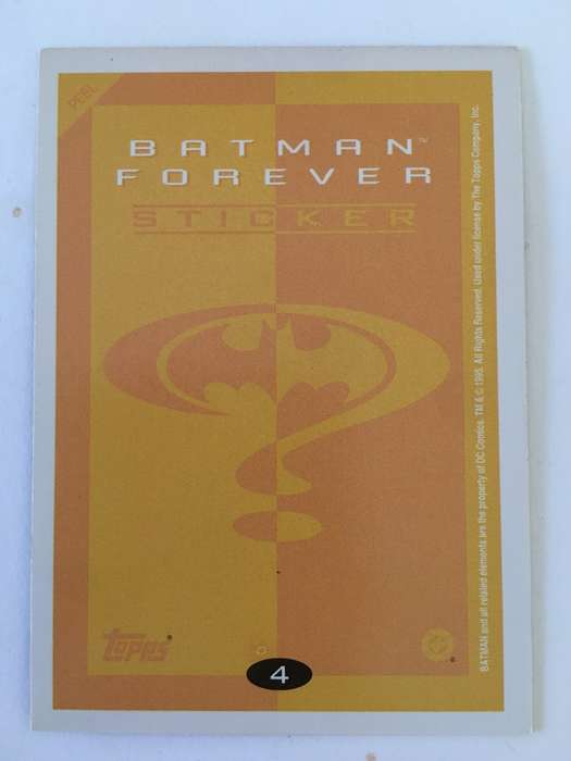 TOPPS BATMAN FOREVER TRADING STICKER NO. 4