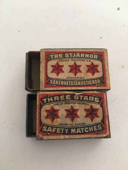VINTAGE 2MATCH BOXES EMPTY