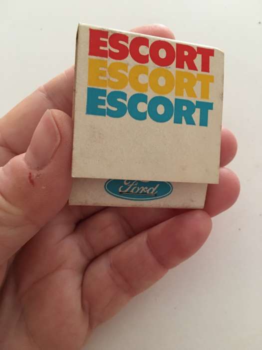 VINTAGE MATCH BOOK - FORD -ESCORT