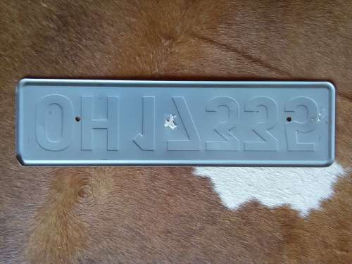VINTAGE VEHICLE REGISTRATION NUMBER PLATE .. FRANKFORT FS PREOVINCE .. METAL