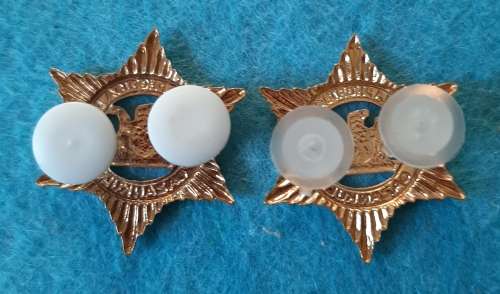 GAZANKULU POLICE COLLAR BADGES -   PINS INTACT
