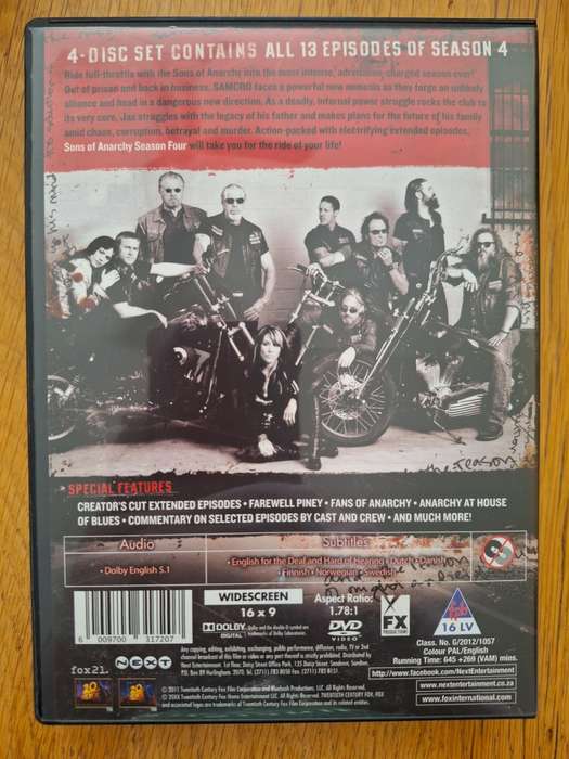 SONS OF ANARCHY SEASON 4 - DVD BOX SET