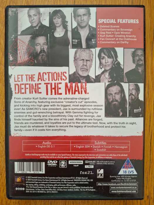 SONS OF ANARCHY SEASON 5 - DVD BOX SET