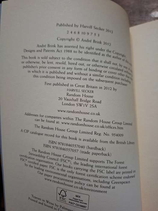 PHILIDA - ANDRE BRINK - 310 PAGES SOFTCOVER (21,4 X 13.5CM)