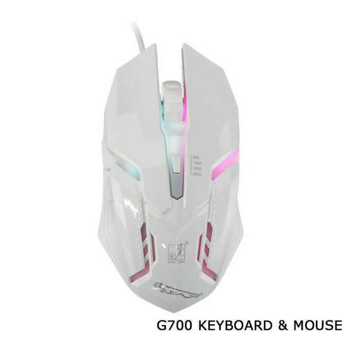 G700 Gaming Wired Keyboard Mechanical Black/White Keyboard+Mouse