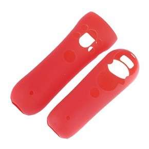 PS3 RED Silicon Case Covers for both Move & Motion Controller (BRAND NEW) FREE SHIPPING!