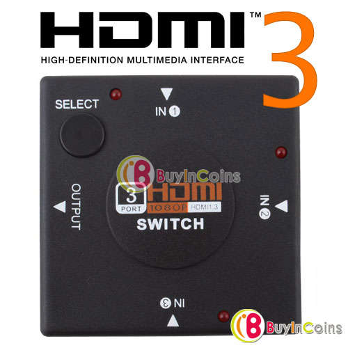 3 in 1 HDMI Switch - BLACK - (BRAND NEW) IN STOCK!