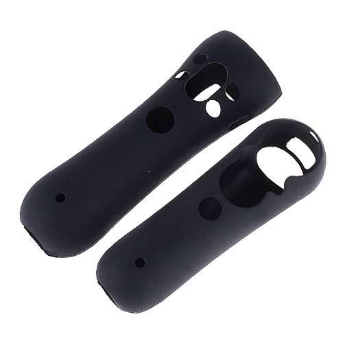 PS3 BLACK Silicon Case Covers for both Move & Motion Controller (BRAND NEW) FREE SHIPPING!