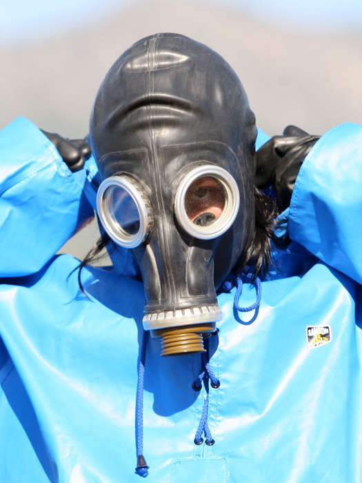 Genuine Soviet Black Russian Rubber Gas mask