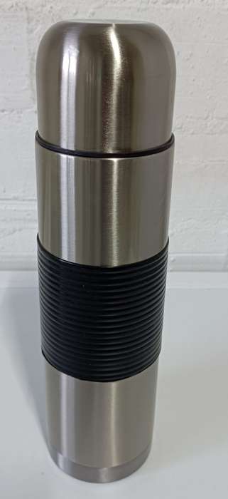 Thermos Flash 1Lt Double Wall Hot & Cold Bullet Flask with Antislip Rubber Grip