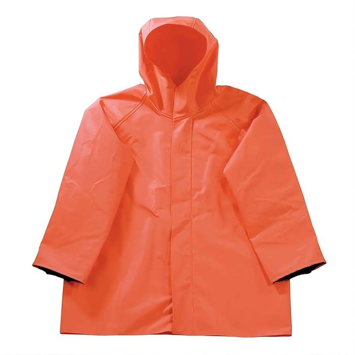 Rain jacket (2XL, Orange) 100% waterproof for fishing, motorcycle riding, garden work, farm work
