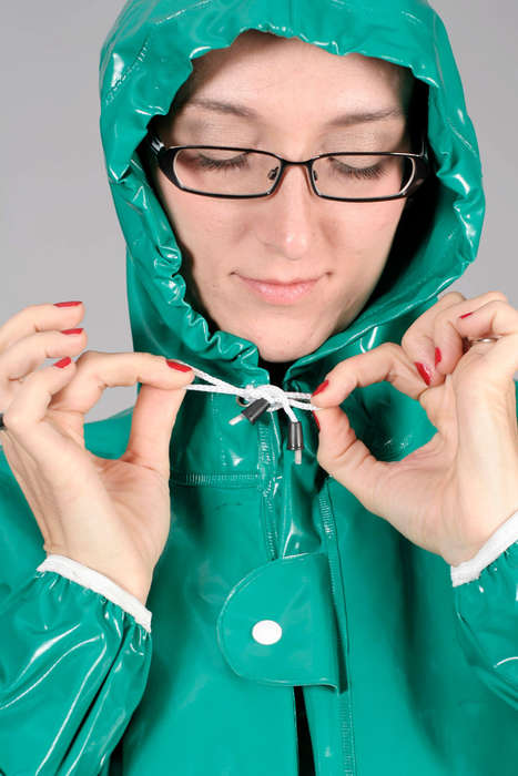 Green PVC Rain Jacket, 2XL, oilskin for fishing, motor cycle riding, construction or farm work