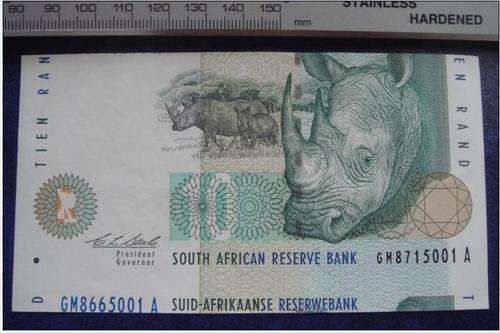 A VERY UNIQUE TEN RAND ERROR BANKNOTE !!!!