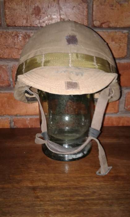 1983 First Local Production : SADF Paratrooper M83 Kevlar Helmet w/ Nutria Cover (1st Type).