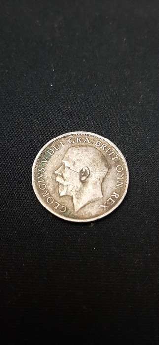 1920 British King George V Silver 1 Shilling Coin (F)