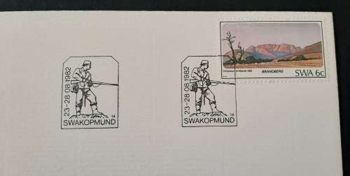 ** 1982 Swakopmund SWA 6c FDC w/ Insert Card.**