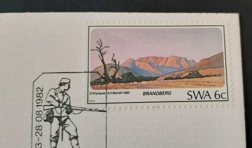 ** 1982 Swakopmund SWA 6c FDC w/ Insert Card.**