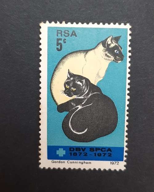 ** 1972 RSA 5c S.P.C.A  Centenary Stamp (Mint/Unused).**