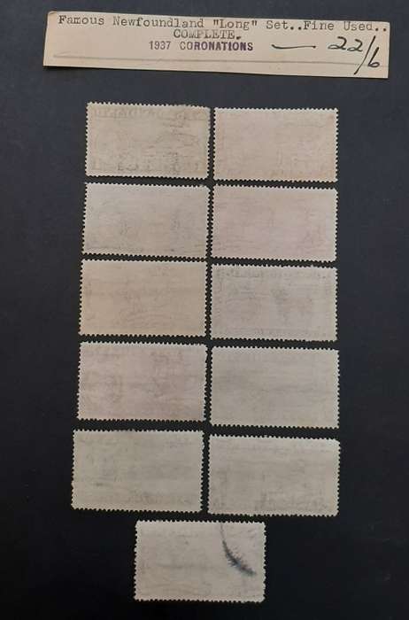 ** 1937 Newfoundland Coronation Complete Long Set Stamps (Used).**