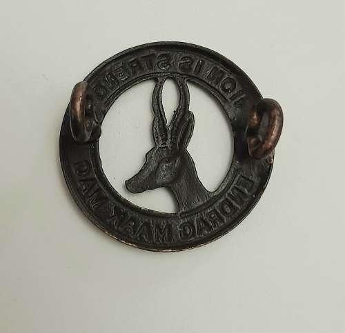 ** 1928 Union Defence Force : Officer`s Field Service Pocket Book and Collar Badge (Inscribed ).**