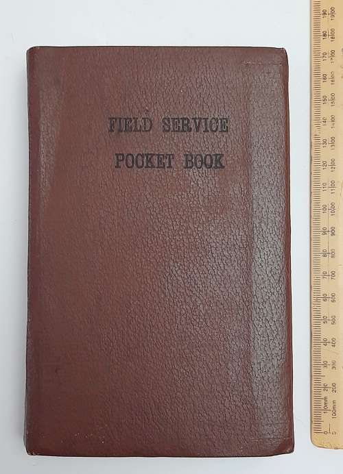 ** 1928 Union Defence Force : Officer`s Field Service Pocket Book and Collar Badge (Inscribed ).**
