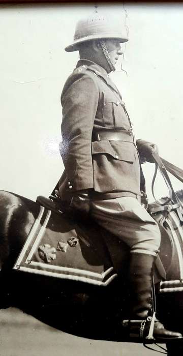 1930s Special Service Battalion (SSB) Mounted Officer Large Framed Photograph