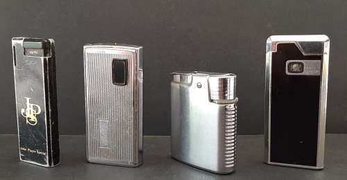 ** Lot : Assorted 20th Century Ronson and Win Cigarette Lighters (x4) [UNTESTED].**