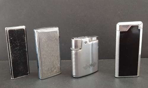 ** Lot : Assorted 20th Century Ronson and Win Cigarette Lighters (x4) [UNTESTED].**