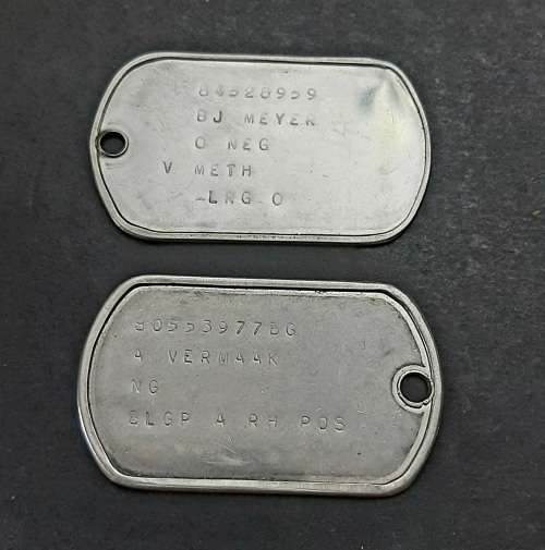 Border War: 1980s SADF ID Tags / Dog Tags [Named] (x 2)