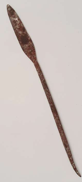 ** Late 19th Century Zulu  `Umkhonto` Forged Iron Throwing Spear Head (46cm).**