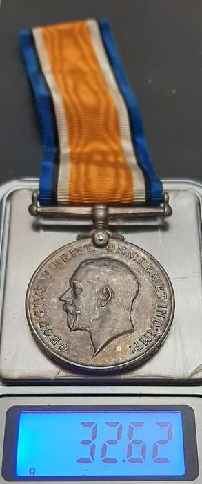 WW1 .925 silver British War Medal and Victory Medal with silk ribbons (3rd South African Horse)