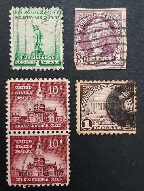 ** Lot 1920 - 1950 U.S. Postage Stamps x 5 (USED).**