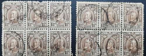 ** RARE :  1933 Southern Rhodesia KGV 1½d Stamps x12 (USED).**